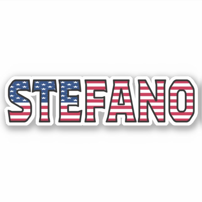 Adesivo Stefano Name Vorname USA Sticker Stickerset (Frente)