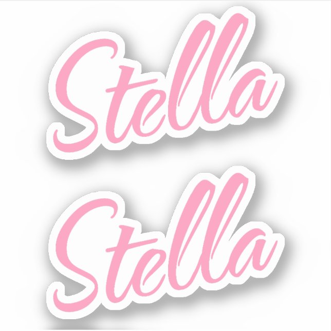 Adesivo Stella Decorative Name (Nome decorativo de Stella) (Frente)