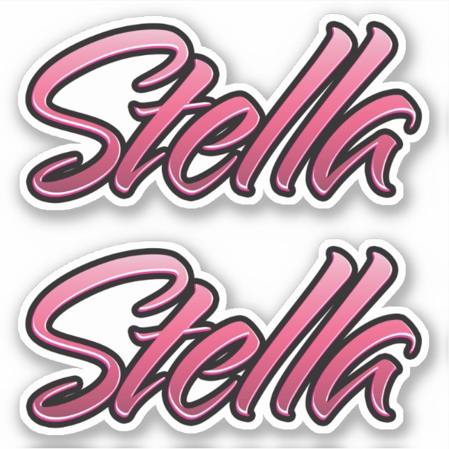 Adesivo Stella faded pink Aufkleber Sticker Stickerset (Frente)