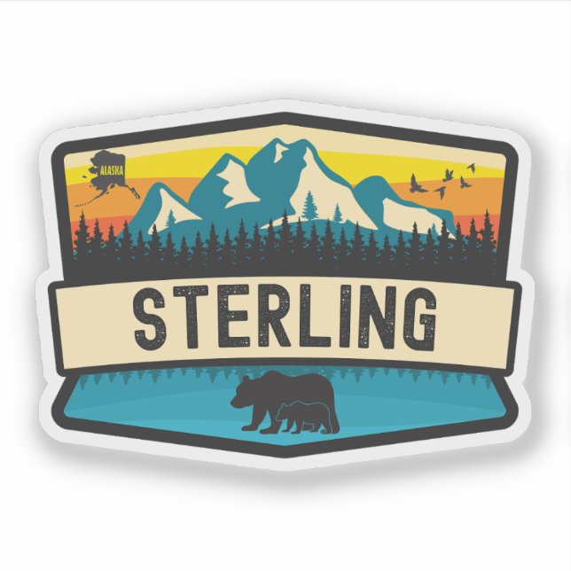 Adesivo Sterling, Alasca (Frente)