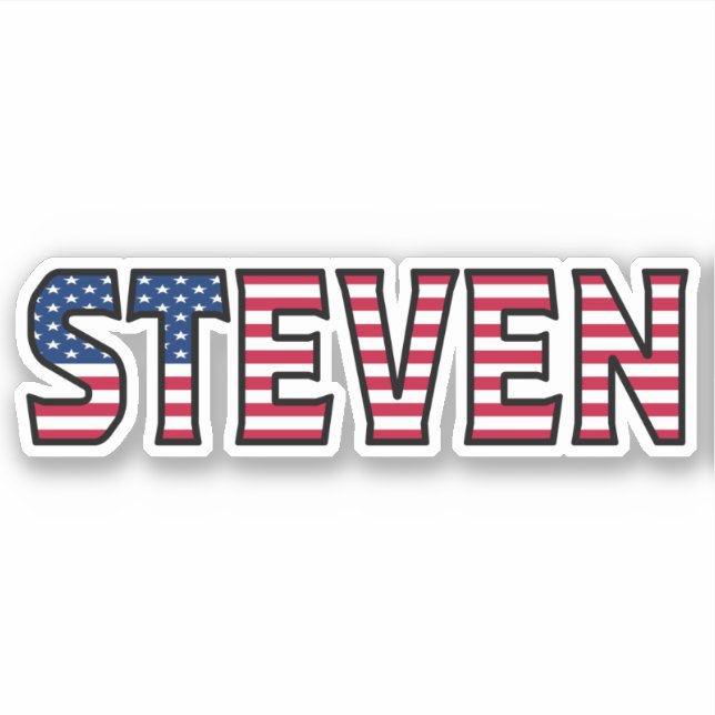 Adesivo Steven Name Vorname USA Sticker Stickerset (Frente)