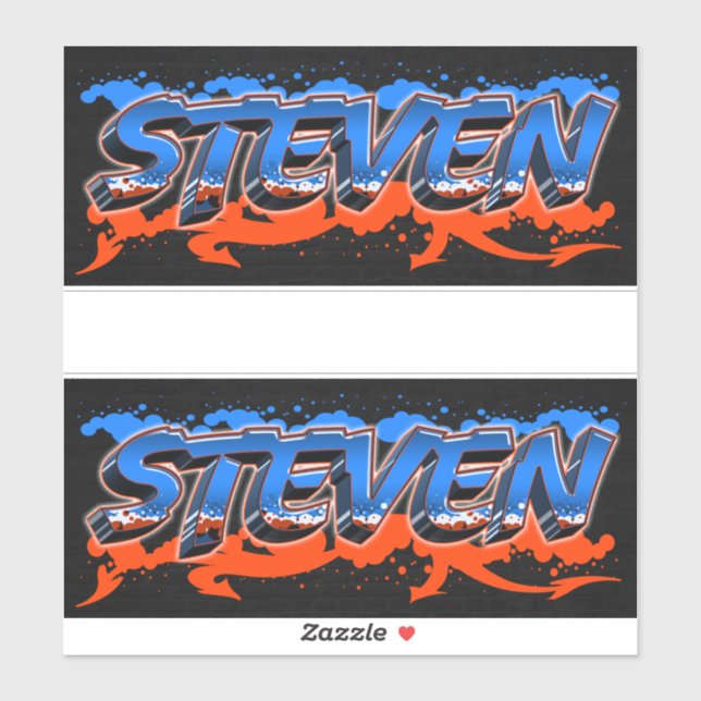 Adesivo Steven Vorname Name Graffiti Aufkleber Sticker (Folha)