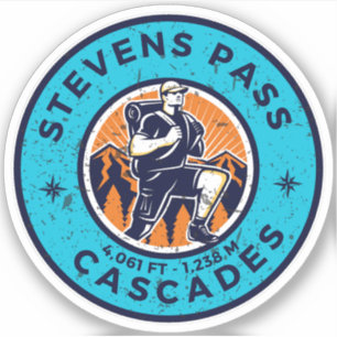 Adesivo Stevens Pass, cordilheira das Cascatas Washington