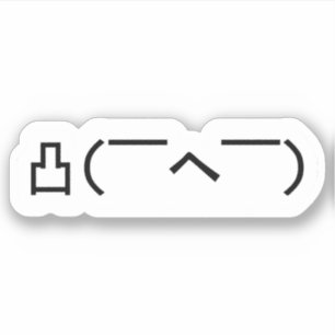 Adesivo Stic Kaomoji Japonês, Dedo Médio Irritado Emoticon