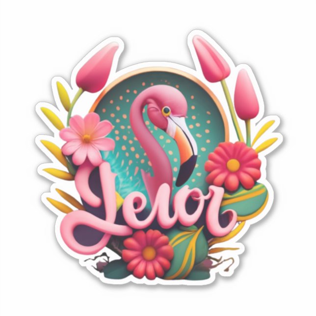 Adesivo Stick and Shine com Flamingo Stickers (Frente)