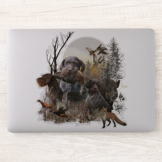 Adesivo Sticker alemão Wirehaired (GWP) (Computador)