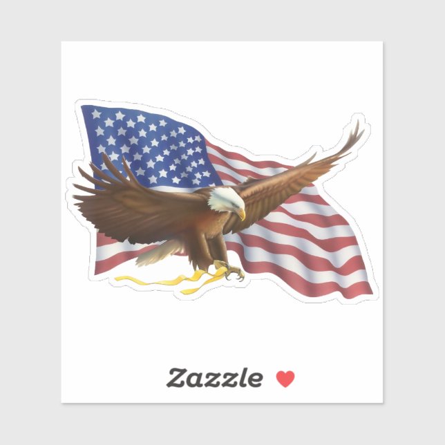 Adesivo Sticker Bald Eagle Americano (Folha)