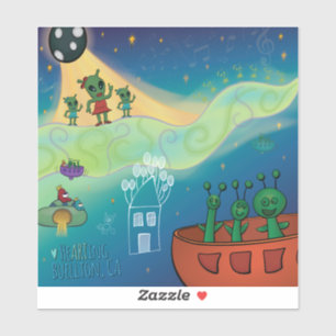 Adesivo Sticker - concerto de Alienígena