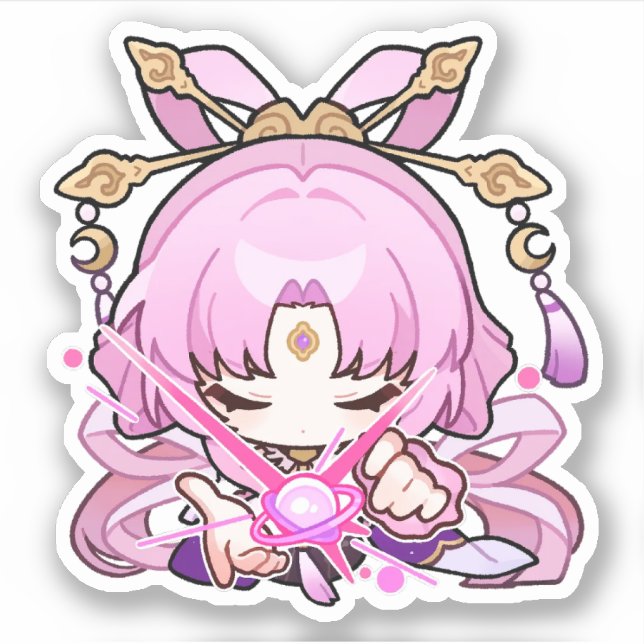 Adesivo Sticker da Divinção Chibi Fu Xuan no Honkai Star R (Frente)