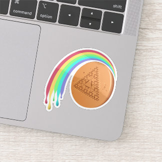 Adesivo Sticker Dalgona Múltiplo Triângulo Derreter Arco-Í