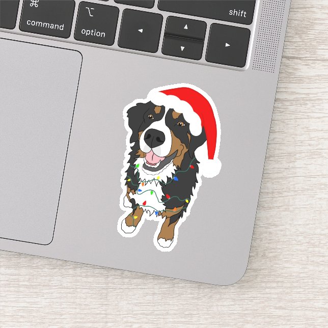 Adesivo Sticker de Natal do Cão de Montanha Bernese (Detalhe)