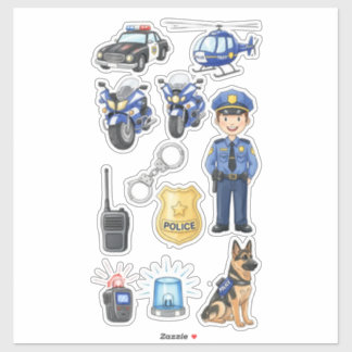 Adesivo 👮♂️ Sticker de Vinil de Cão de Patrulha do Ofici