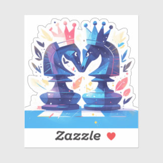 Adesivo Sticker de Xadrez do Cavalo Duplo