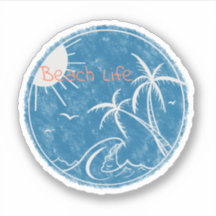 Sticker do Vinyl Cut Beach Life