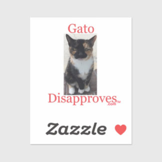 Adesivo Sticker Gato Desaprova