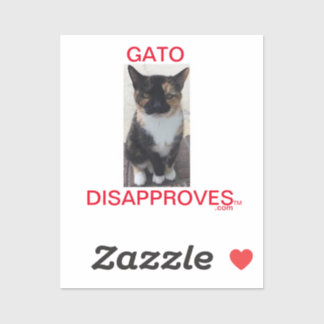 Adesivo Sticker Gato Desaprova, Todos os Bonés