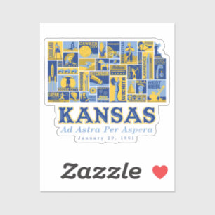 Adesivo Sticker - Kansas: Ad Astra Per Aspera
