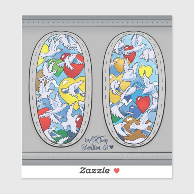 Adesivo Sticker - Pássaros para o Amor (Folha)