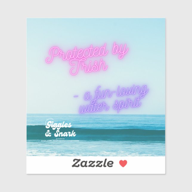 Adesivo Sticker - Protegido por Trish (Folha)