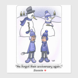 Adesivo Sticker Quadrado de Aniversário Esquecido