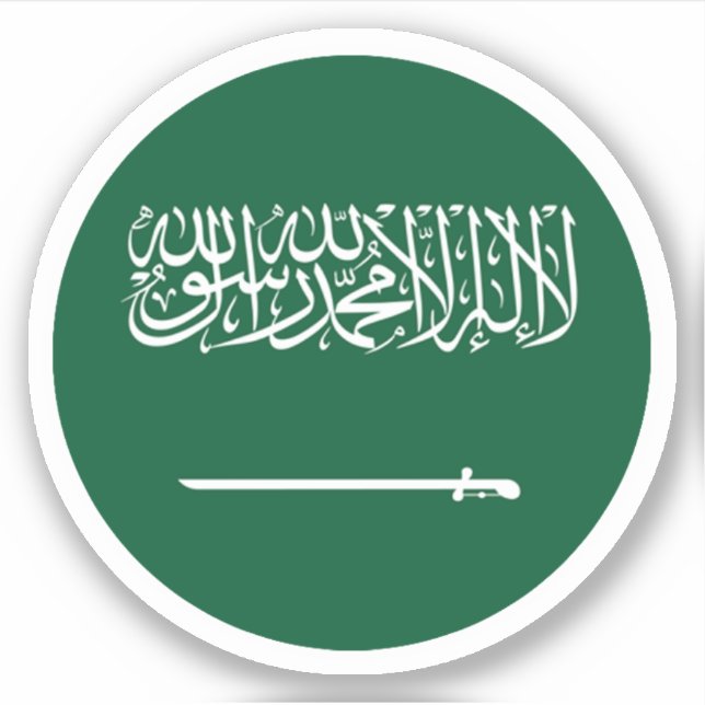 Adesivo Sticker Round da Arábia Saudita (Frente)