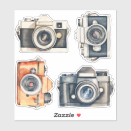 Adesivo Sticker Set Vintage SLR Cameras Photographer Vinyl