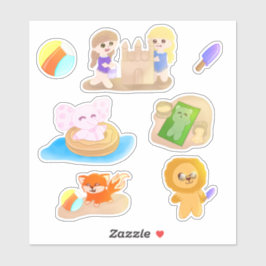 Adesivo Sticker Sheet - Summer Time Toys