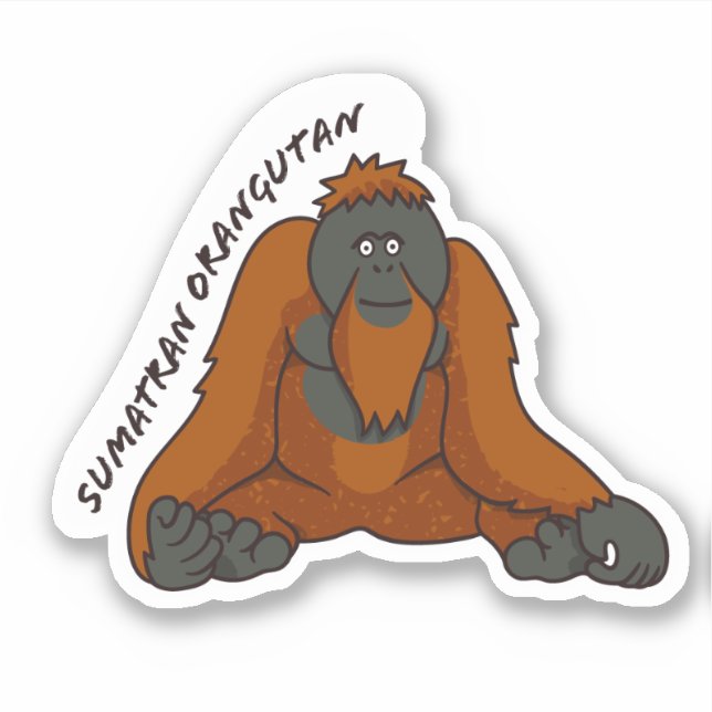 Adesivo Sticker "Sumatran Orangutan" (Frente)