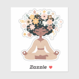 Adesivo Sticker  Yoga Sukhasana Sérénité et Équilibre