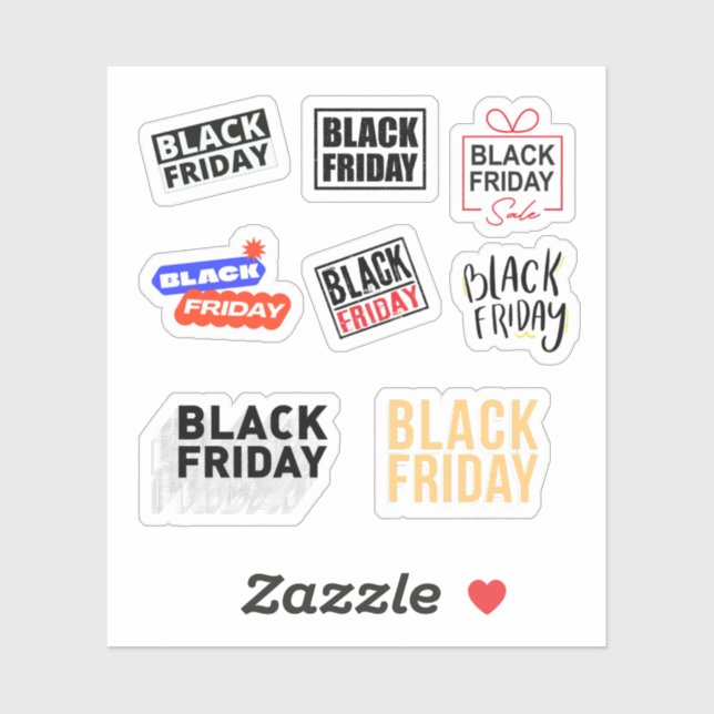 Adesivo Stickers Black Friday (Folha)