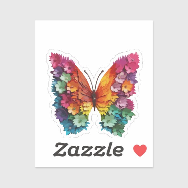 Adesivo STICKERS Butterfly Flowery (Folha)
