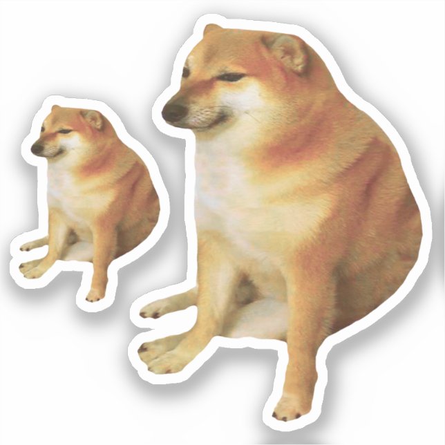 Adesivo Stickers Cheems Meme (Frente)