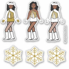Adesivo Stickers Dourados de inverno #1