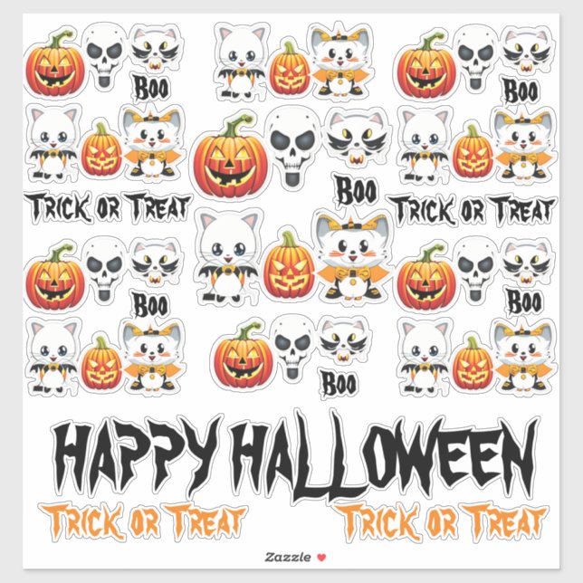 Adesivo Stickers Halloween (Folha)