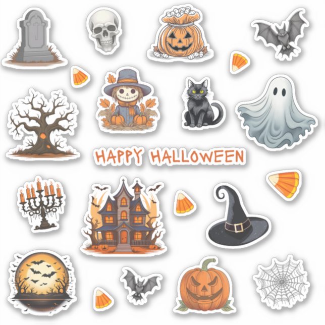 Adesivo Stickers Halloween | Diário de Halloween (Frente)