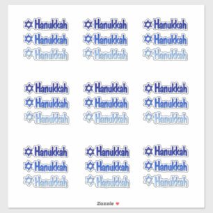 Adesivo Stickers Hanukkah Blue Custom-Cut Vinyl