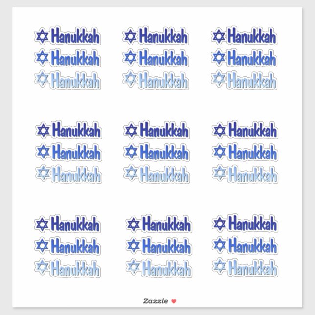 Adesivo Stickers Hanukkah Blue Custom-Cut Vinyl (Folha)