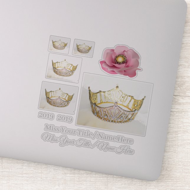 Adesivo Stickers Personalizados da Miss America Crown (Detalhe)