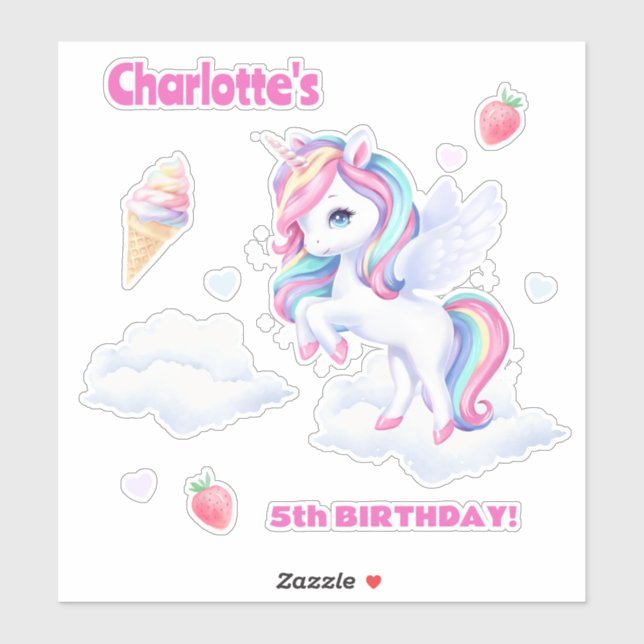 Adesivo Stickers to a magical birthday party. (Folha)