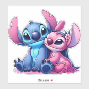 Adesivo Stitch rosa e azul