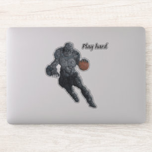 Adesivo Stone Golem Jogando Basquete Fantasy Sticker