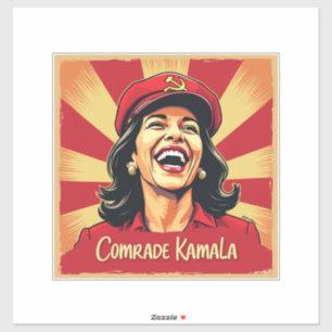 Adesivo Stop Kamunism Harris Walz 2024 Camrade Kamala