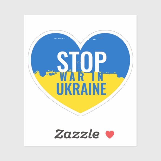 Adesivo Stop War in Ukraine (Folha)