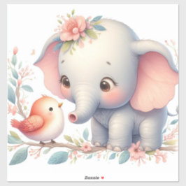 Adesivo Storybook Woodland Babings Elephant and Bird
