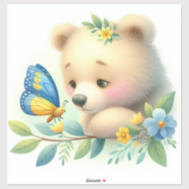 Adesivo Storybook Woodland Bear E Borboleta