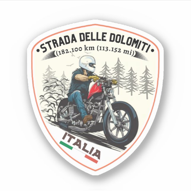 Adesivo Strada statale 48 delle Dolomi 1 (Frente)