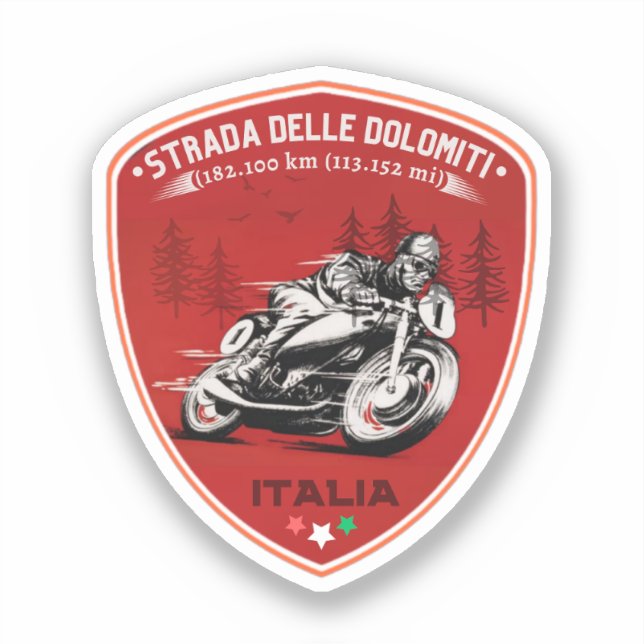 Adesivo Strada statale 48 delle Dolomiti (Frente)