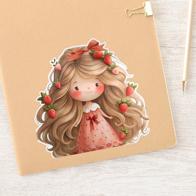 Adesivo Strawberry Cute Girl (Notebook)