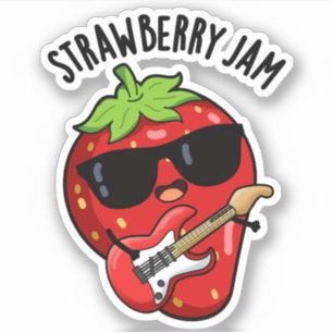 Adesivo Strawberry Jam Funny Fruta Pun