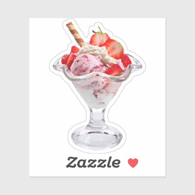 Adesivo Strawberry Sundae Sticker (Folha)